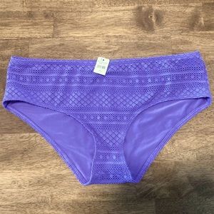 NEW! Aerie Lavender MidiRise Bikini Bottom w/ Tags